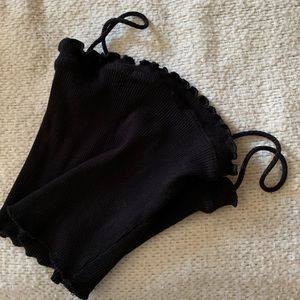 BLACK TUBETOP WITH STRAPS